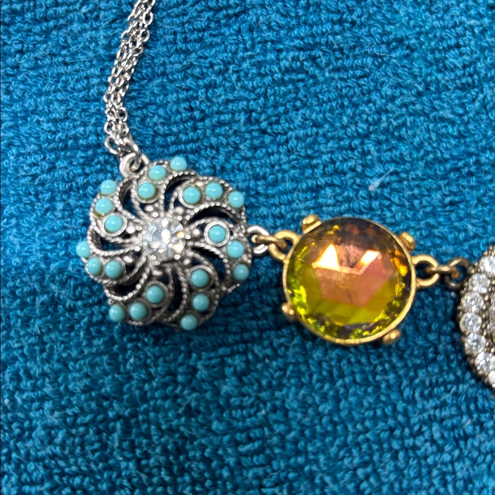 Multicolor Statement Necklace - image 2